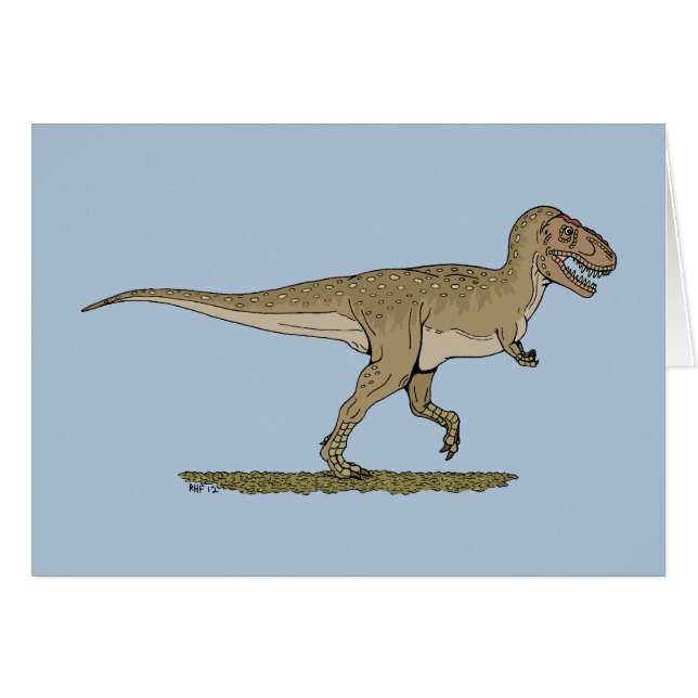 Cretaceae Dinosaur Tyrannosaurus rex Hälsningskort (Framsidan Horizontal)