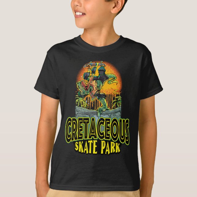 Cretacic Skateboard Park T Rex Shirt (Framsida)