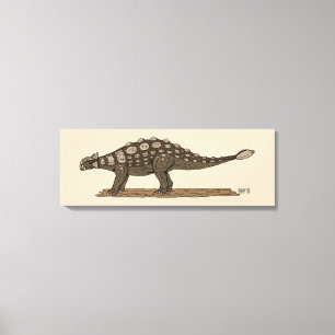 Cretacous Dinosaur Ankylosaurus Canvastryck