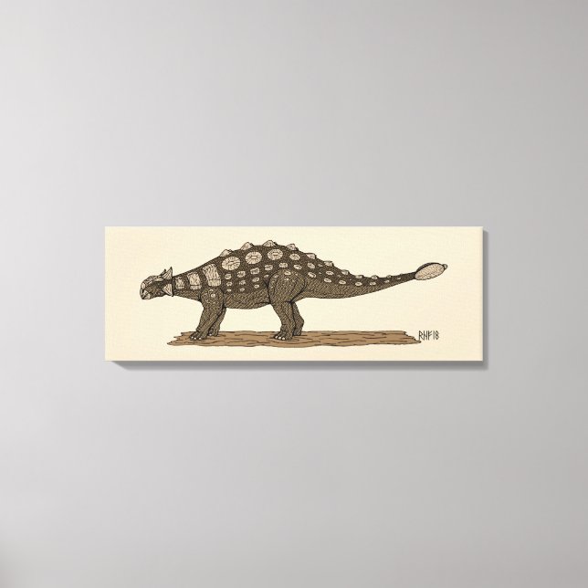 Cretacous Dinosaur Ankylosaurus Canvastryck (Framsida)