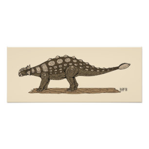 Cretacous Dinosaur Ankylosaurus Fototryck