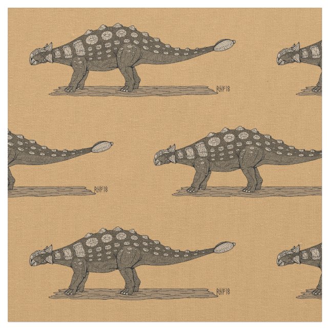 Cretacous Dinosaur Ankylosaurus Tyg (Närbild)