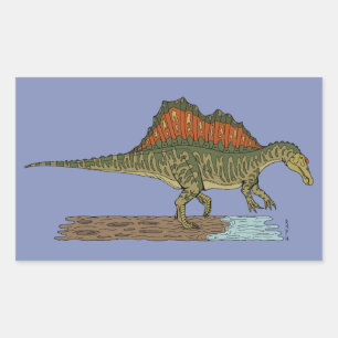 Cretacous Dinosaur Spinosaurus Rektangulärt Klistermärke