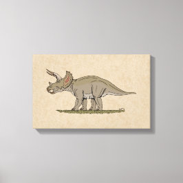 Cretacous Dinosaur Triceratops Canvastryck