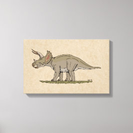 Cretacous Dinosaur Triceratops Canvastryck