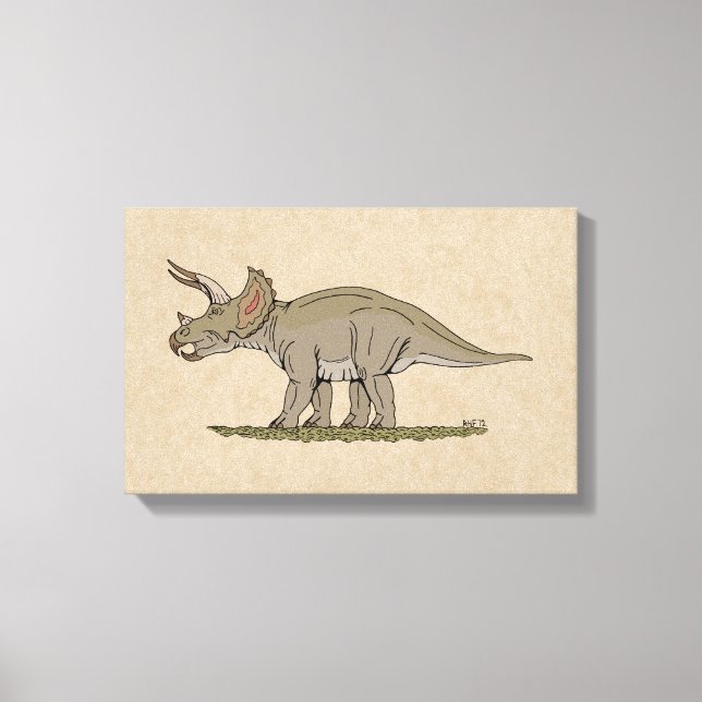Cretacous Dinosaur Triceratops Canvastryck (Framsida)