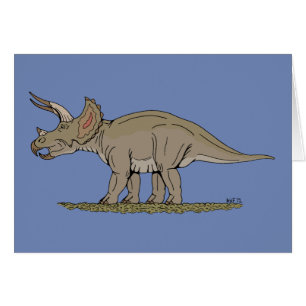 Cretacous Dinosaur Triceratops Hälsningskort