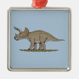 Cretacous Dinosaur Triceratops Julgransprydnad Metall