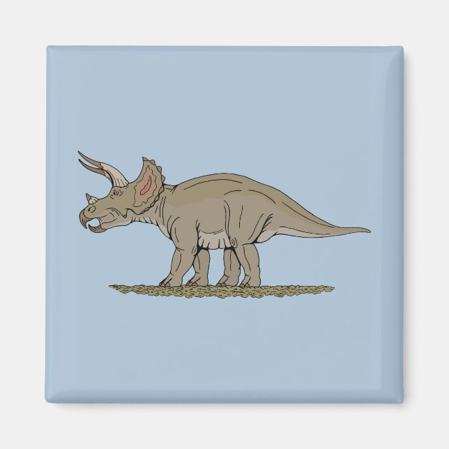 Cretacous Dinosaur Triceratops Magnet (Framsidan)
