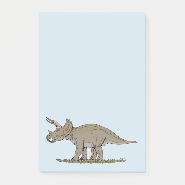 Cretacous Dinosaur Triceratops Post-it Block (Framsida)