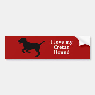 Cretan Hound Hund Kärlek Bildekal