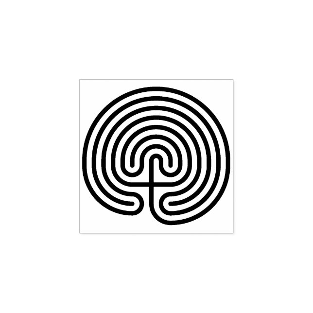 Cretan Labyrinth Stamp, Maze Stamp, Greek Mytholog Stämpel (Tryck)