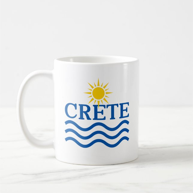 CRETE Greece, Sol Vinkarare Kaffemugg (Vänster)