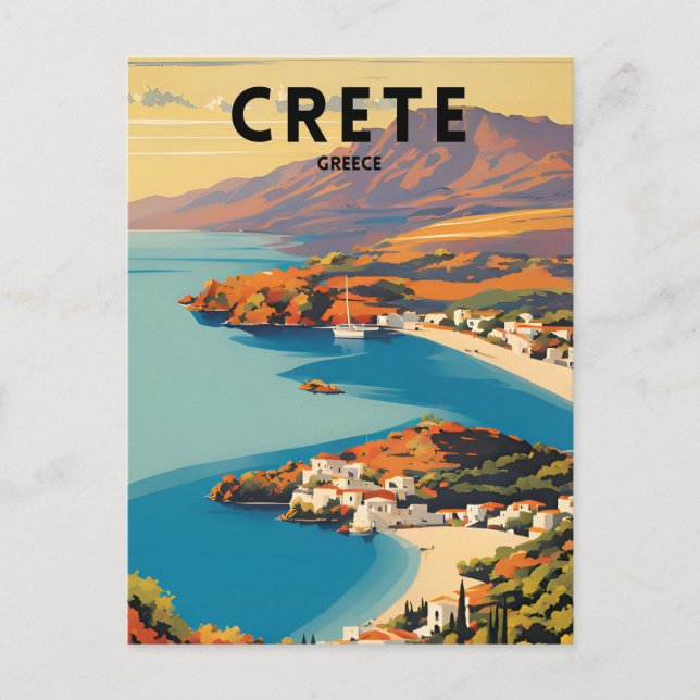 Crete Greece Travel Vykort (Framsida)