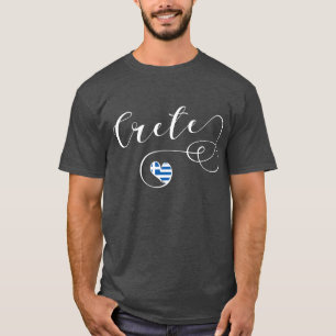 Crete Heart Flagga, Grekland, Cretan T Shirt