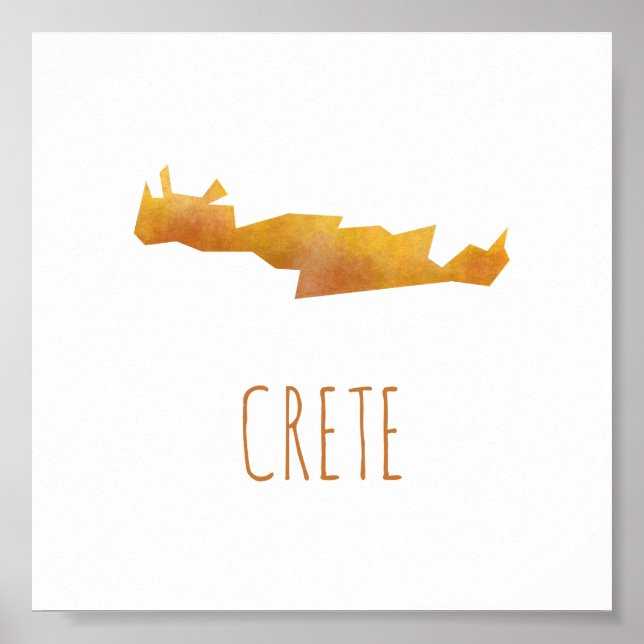 Crete Karta Poster (Framsidan)
