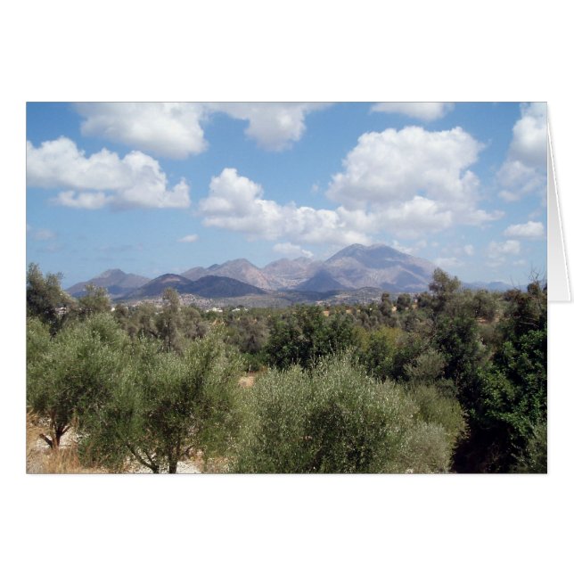 Crete Summer Scenia Hälsningskort (Framsidan Horizontal)