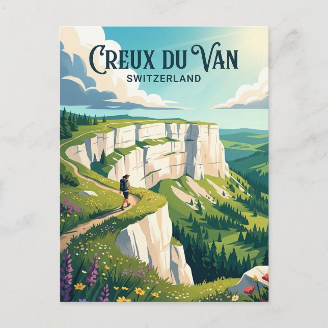 Creux du Van Schweiz Vykort (Framsida)
