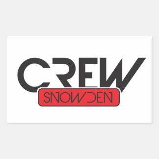 Crew Snowden Rektangulärt Klistermärke