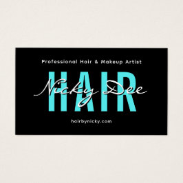 Crew Talent Block Text Business Card | QR Code Visitkort