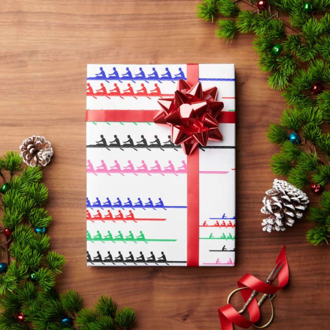 Crew Tävling Rowers Rwing - Fem båtar Tävla Presentpapper (Julgåva)