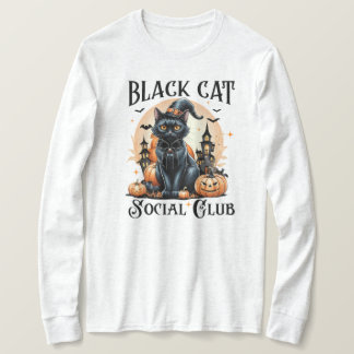 CrewnackBlack Cat Social Klubb Shirt T Shirt