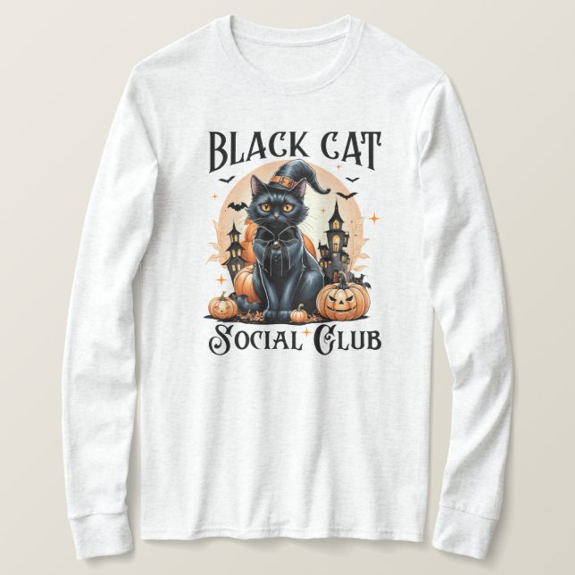 CrewnackBlack Cat Social Klubb Shirt T Shirt (Design framsida)