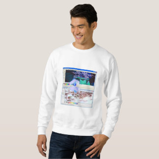 Crewneck för blommar för Vaporwave stil Lång Ärmad Tröja