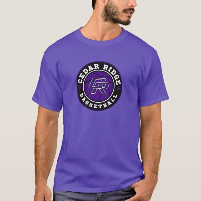 CRHS Basketball Logotyp Lila Unisex T Shirt (Framsida)