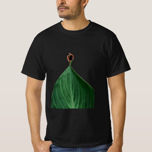 Criativo Verde Texturizado Arte Surrealista T Shirt (Framsida)