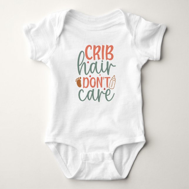 Crib Hair bryr sig inte - Pojke Bodywear T Shirt (Framsida)