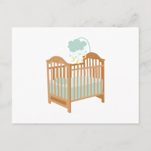 Crib med Himmel Mobile Vykort