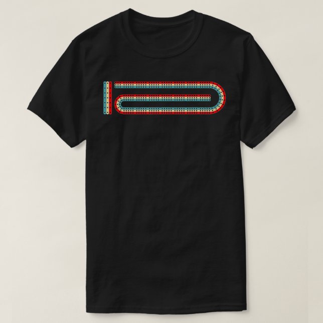 Cribbage Board 3 Track Cribbage  T Shirt (Design framsida)