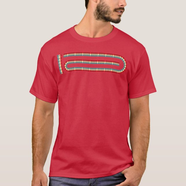 Cribbage Board 3rack Cribbage family T Shirt (Framsida)