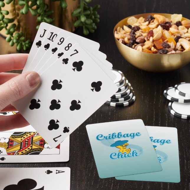 Cribbage Chick #3 Spelkort (På plats)