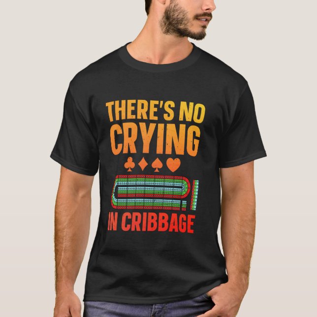 Cribbage-design för män och kvinnor Cribbage-spela T Shirt (Framsida)