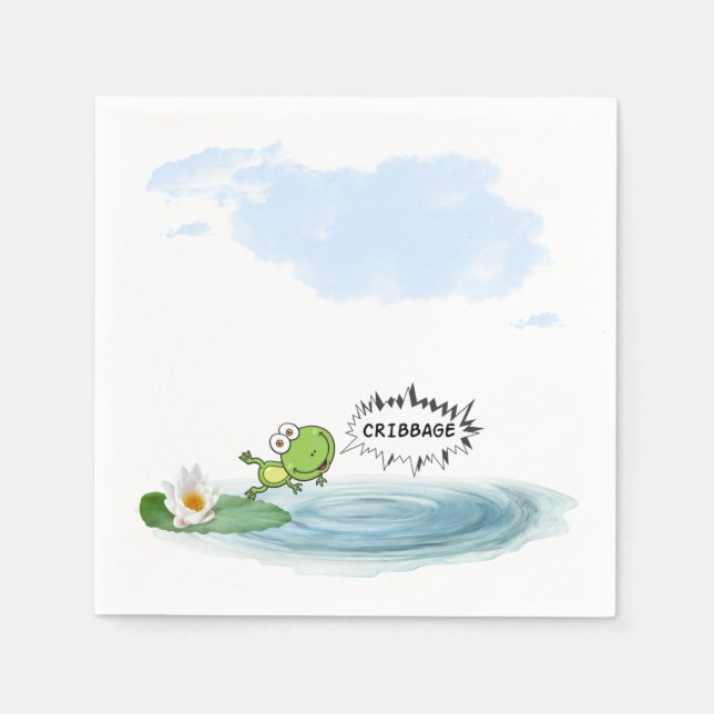 Cribbage Frog Pappersservett (Framsidan)