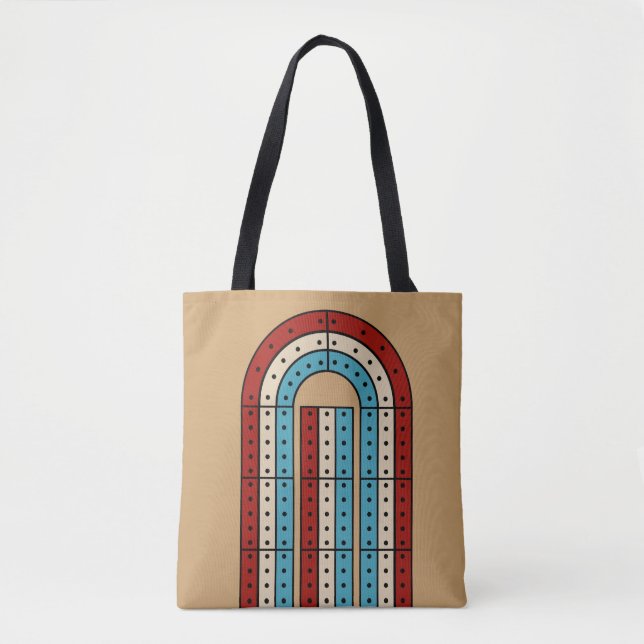 Cribbage Game Board har illustrerats Tygkasse (Framsida)