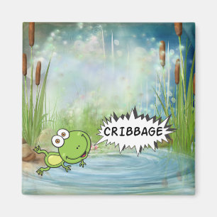 Cribbage groda magnet