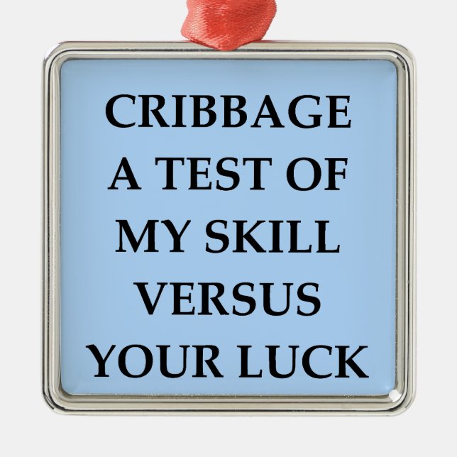 cribbage julgransprydnad metall (Framsidan)