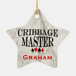 Cribbage ledar- personlig julgransprydnad keramik