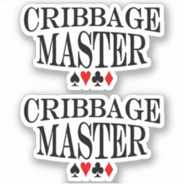 Cribbage Master 2x Vinyl Klistermärken