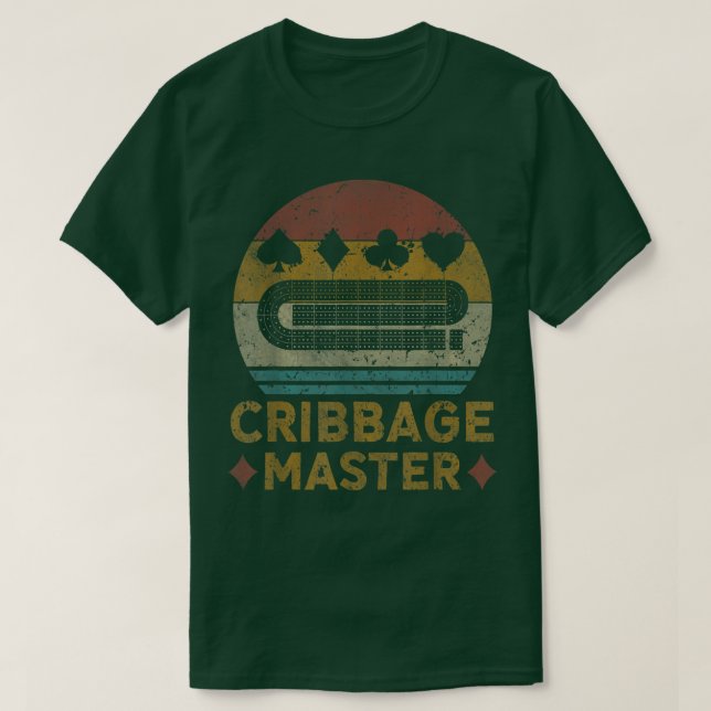 Cribbage Master Cribbage Älskare Vintage Cribbage  T Shirt (Design framsida)