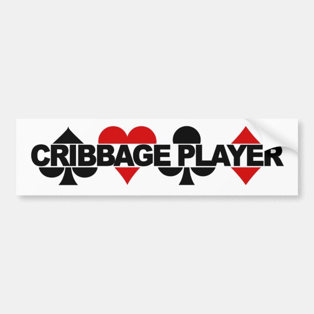 Cribbage Player-bildekal Bildekal (Framsidan)