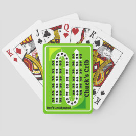 Cribbage Playing Cards Personalized Green Casinokort