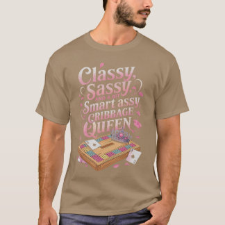 Cribbage Queen Skunked Peg Kortspel Brädspel Cr T Shirt