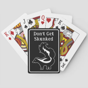 Cribbage Skunkad Söt Svart och Vit Casinokort