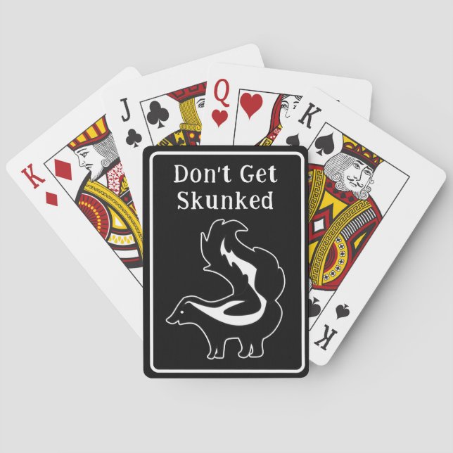 Cribbage Skunkad Söt Svart och Vit Casinokort (Baksidan)