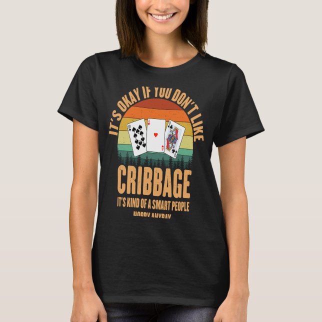 Cribbage Smart people cribbation T Shirt (Framsida)