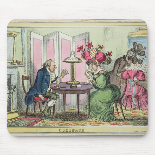 Cribbage som publiceras av Thomas McLean, London Musmatta (Framsidan)